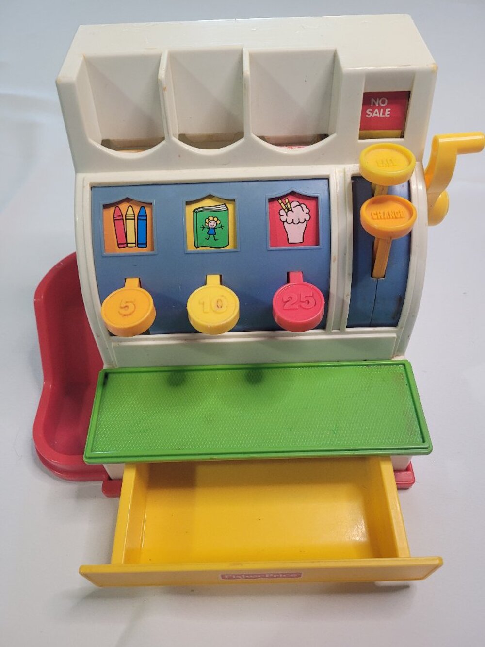 Vintage Fisher-Price Cash Register Pretend Play Learning Toy Working